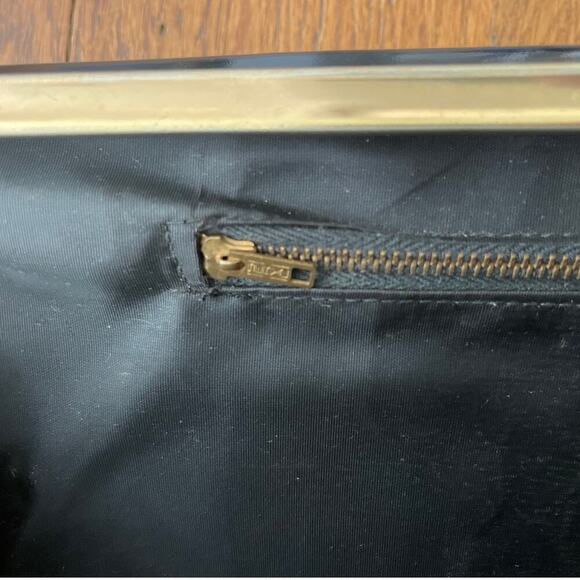 Vintage Theodor California Mid Century Modern Handbag Wallet 50s 60s Black Retro - Picture 5 of 12